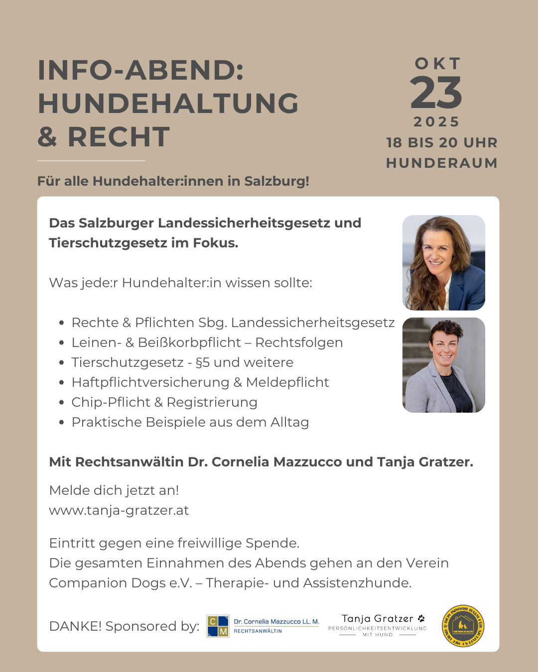 Info-Abend_Hundehaltung_und_Recht_Cornelia_Mazzucco_Tanja_Gratzer_Salzburg_10_2025